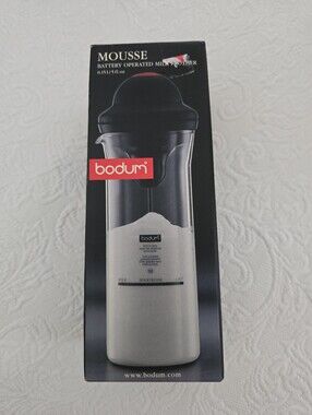 Bodum Milk Frother Battery Operated - 10661 Glass Jar, New in Box